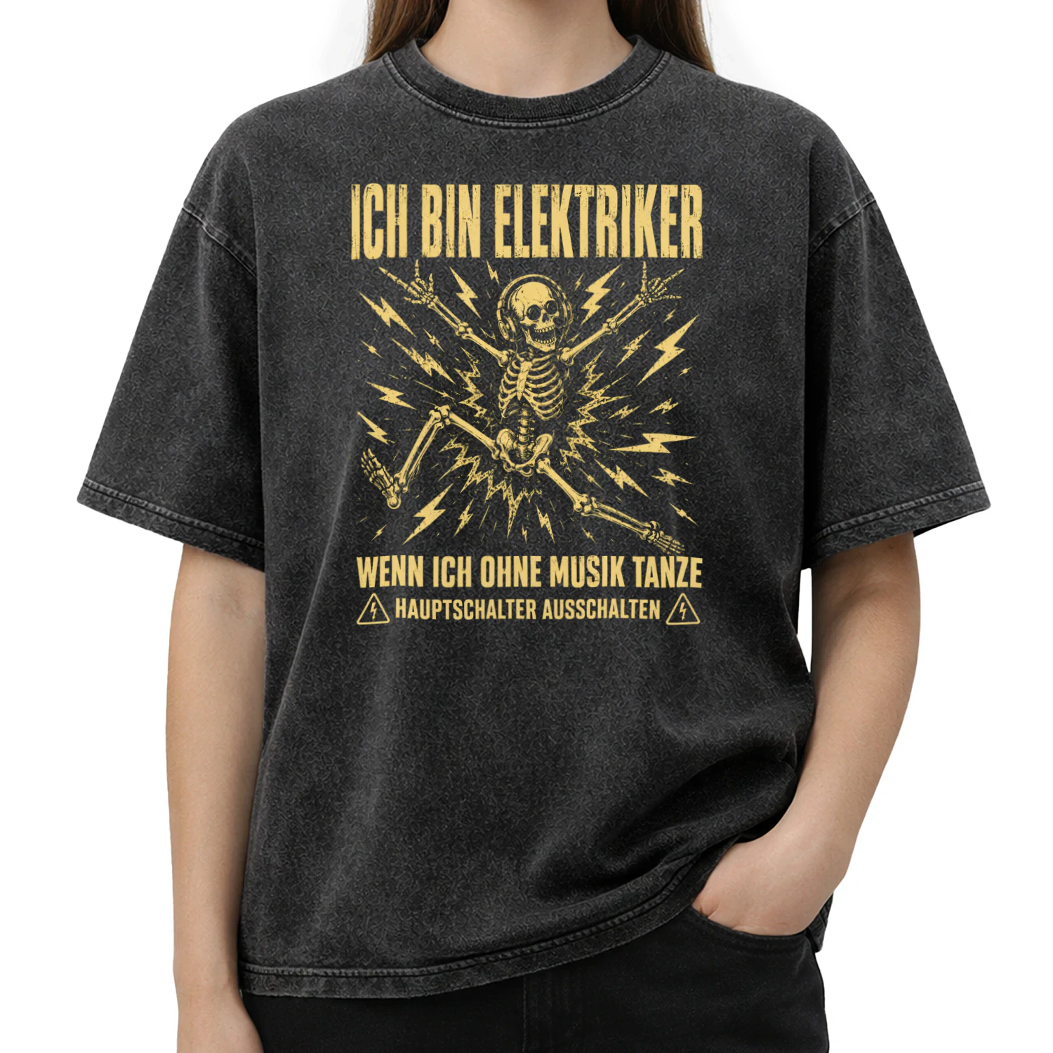 Elektriker Skelett Blitz T-Shirt