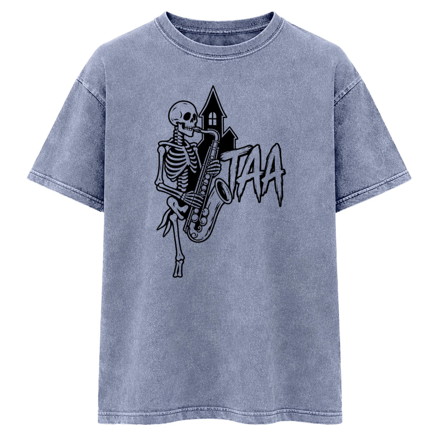 Gothic Skeleton Saxophone T-Shirt