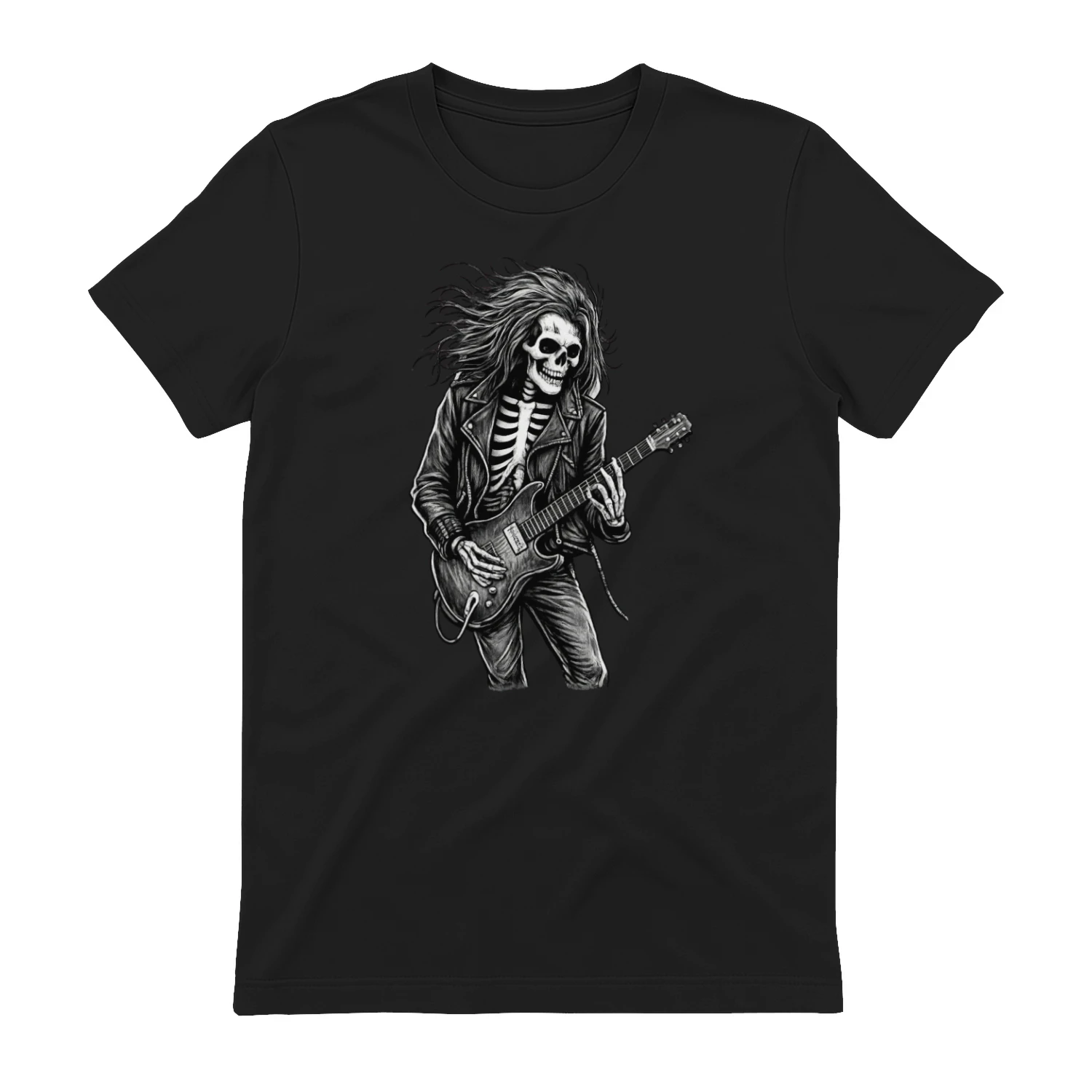 Rockender Skelett-Gitarrist T-Shirt