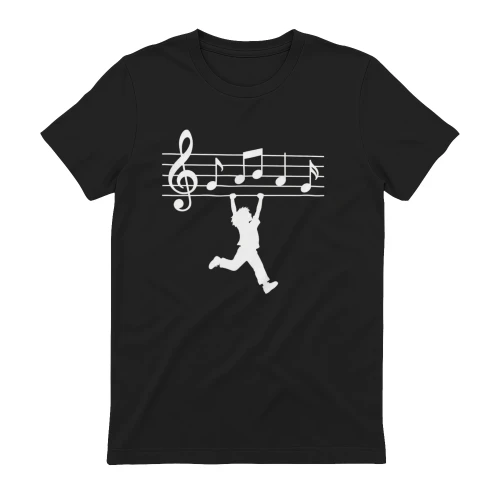 Music Notes Kid Silhouette T-Shirt