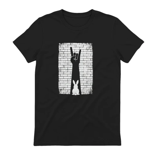 Rockmusik Hase Horns Schatten T-Shirt