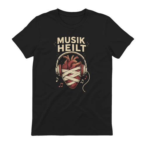 Musik Heilt Herz Vintage Rock T-Shirt