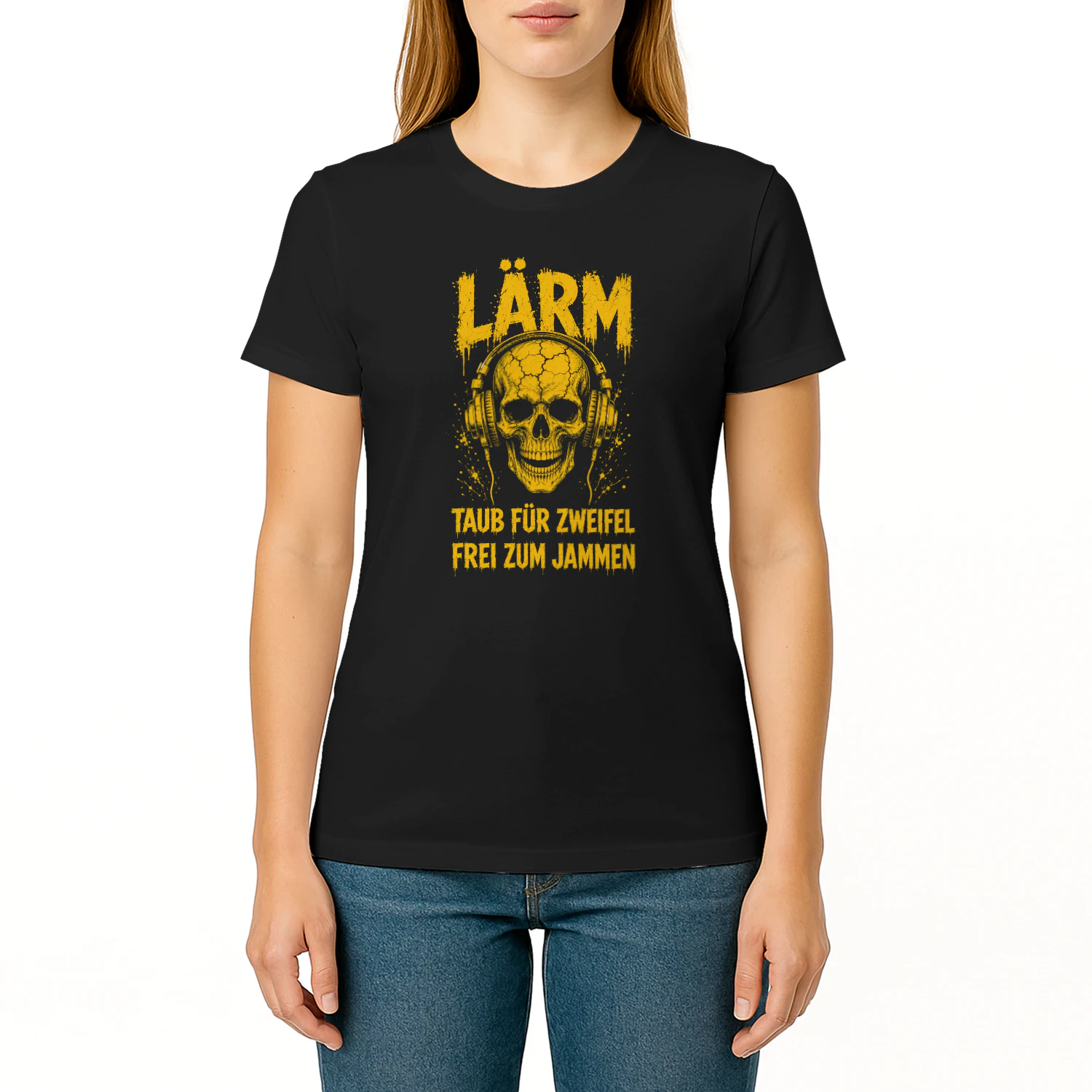 Lärm Totenkopf Musik Fan T-Shirt