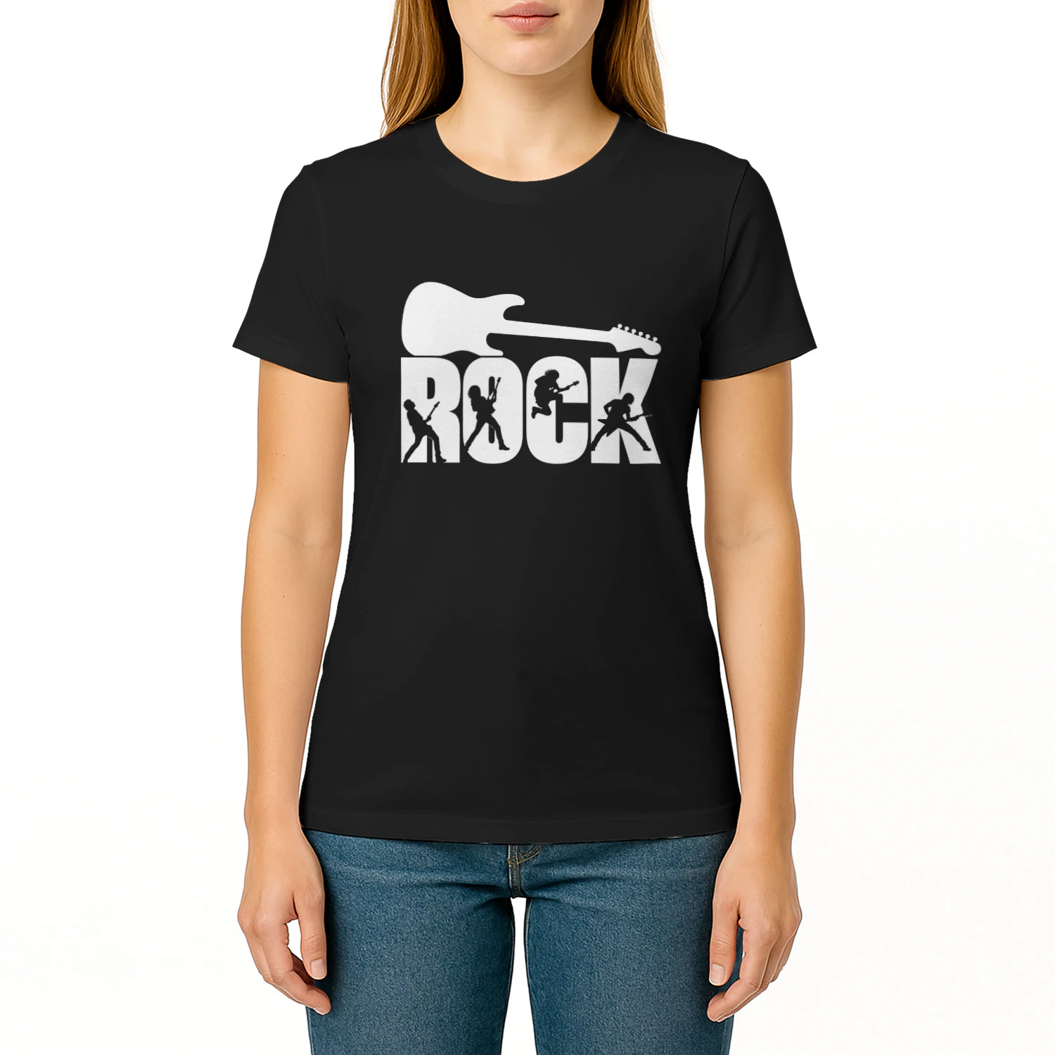 Rockmusik Gitarre Silhouette T-Shirt