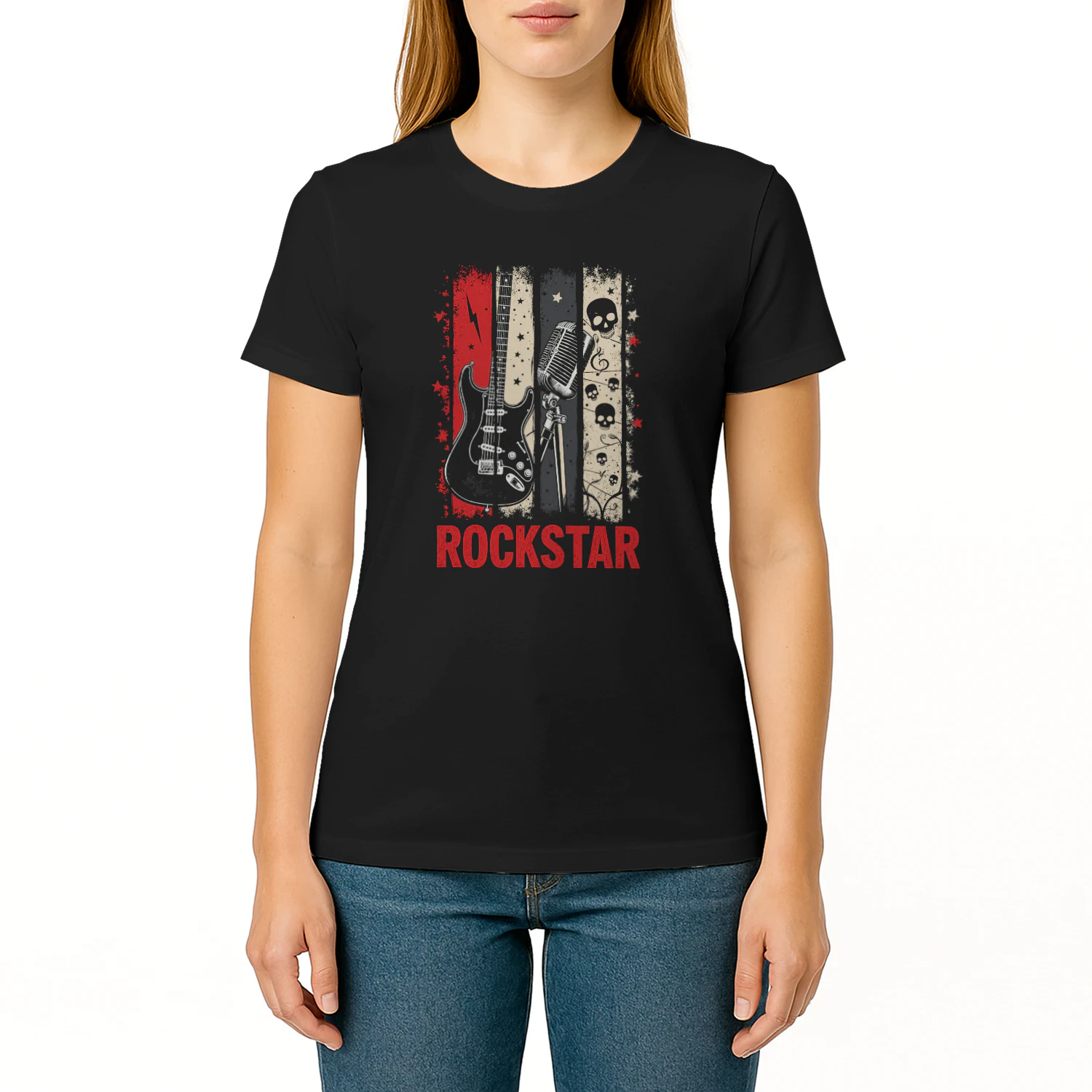 Rockstar Gitarre Vintage T-Shirt
