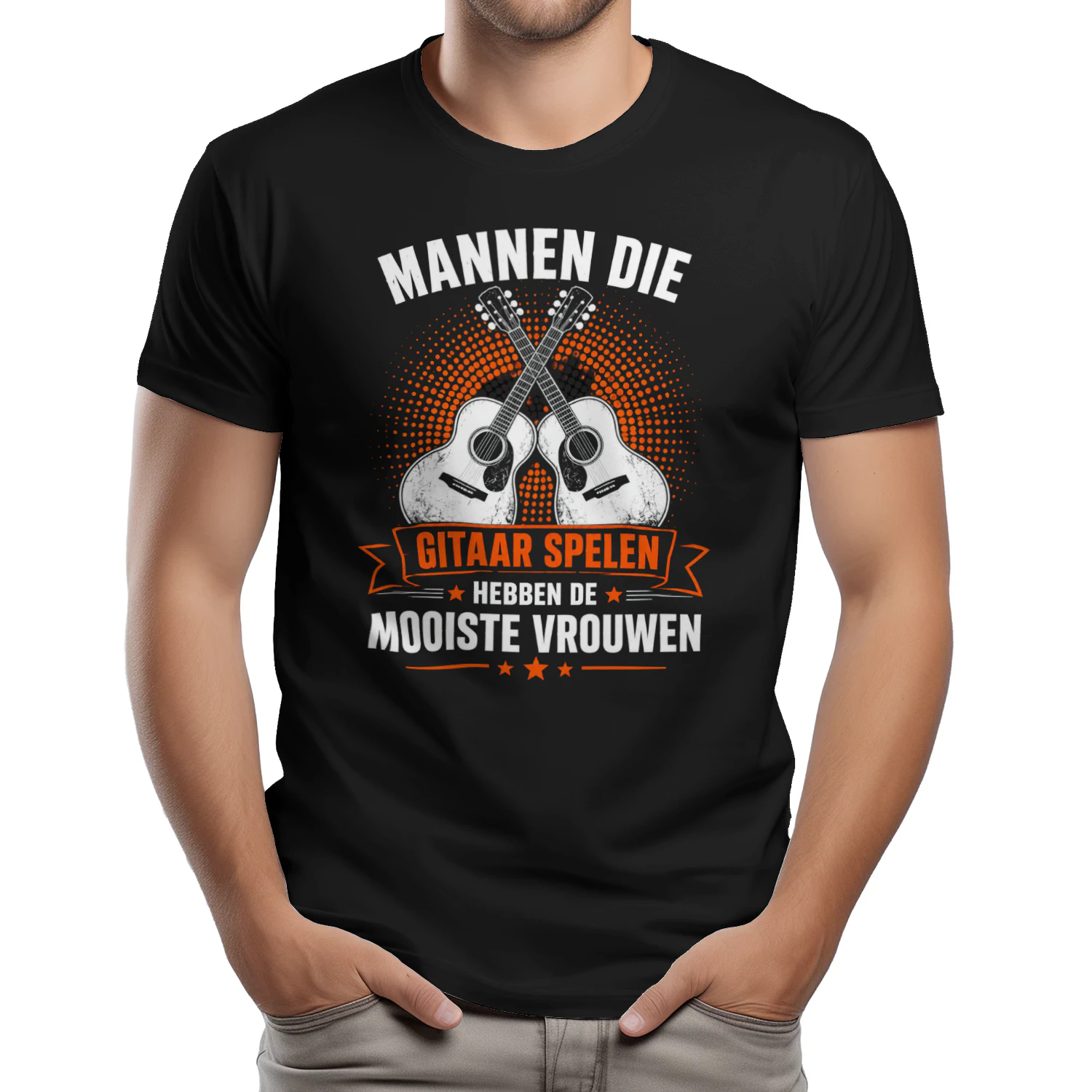 “Mannen die gitaar spelen hebben de mooiste vrouwen” T-shirt