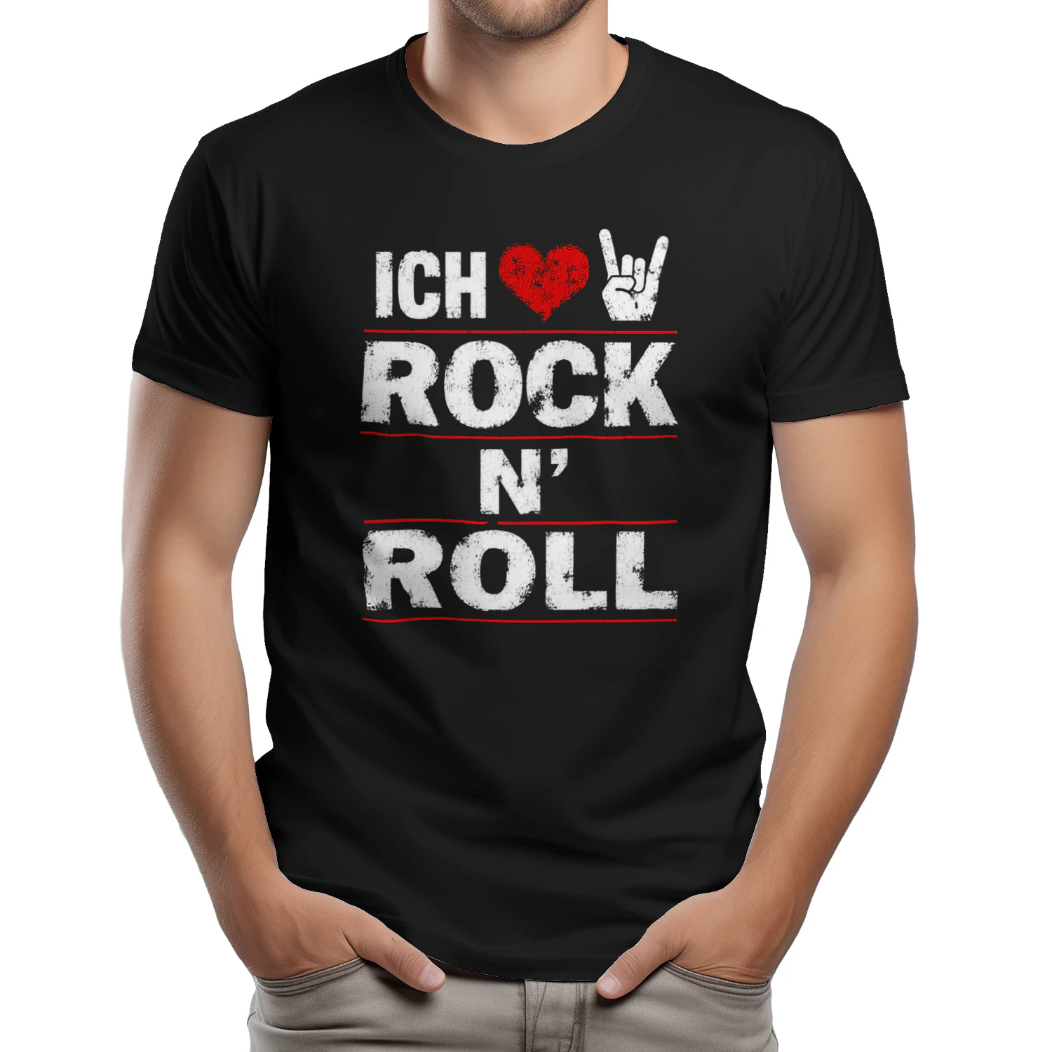 Ich Liebe Rock N' Roll Musik T-Shirt
