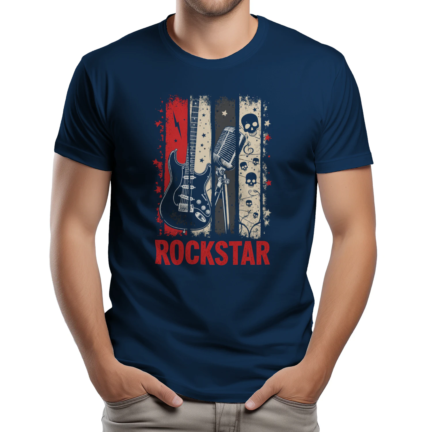 Rockstar Gitarre Vintage T-Shirt
