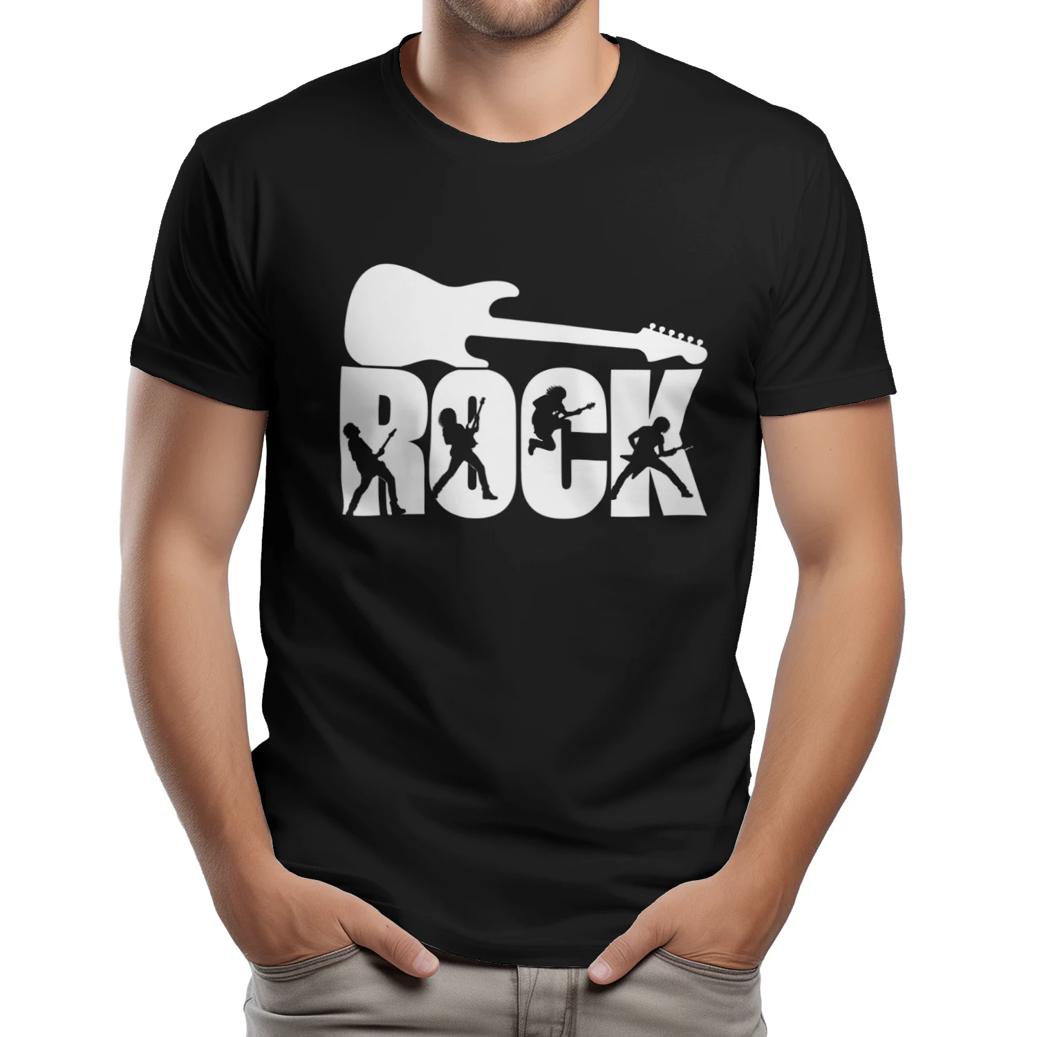 Rockmusik Gitarre Silhouette T-Shirt