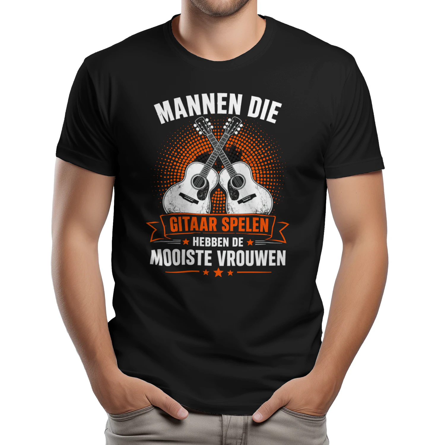 “Mannen die gitaar spelen hebben de mooiste vrouwen” T-shirt