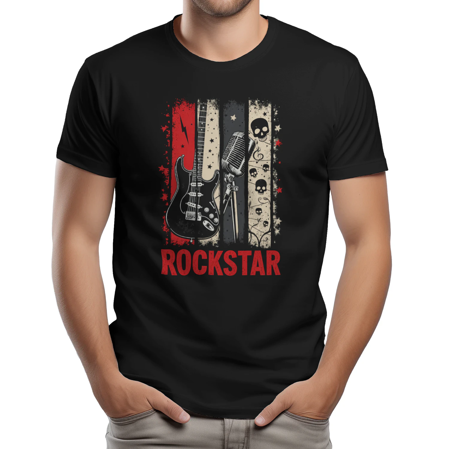 Rockstar Gitarre Vintage T-Shirt