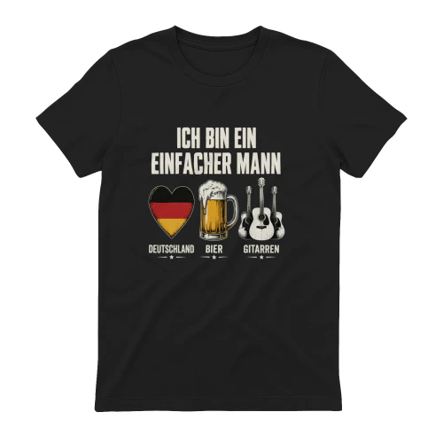 Einfacher Mann Bier Gitarren T-Shirt