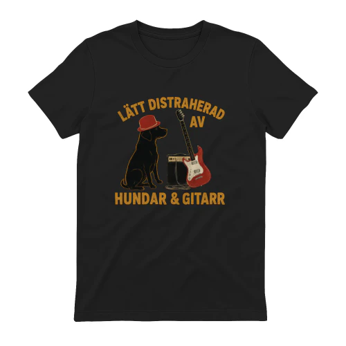 Hund & Gitarr Distraherad T-shirt