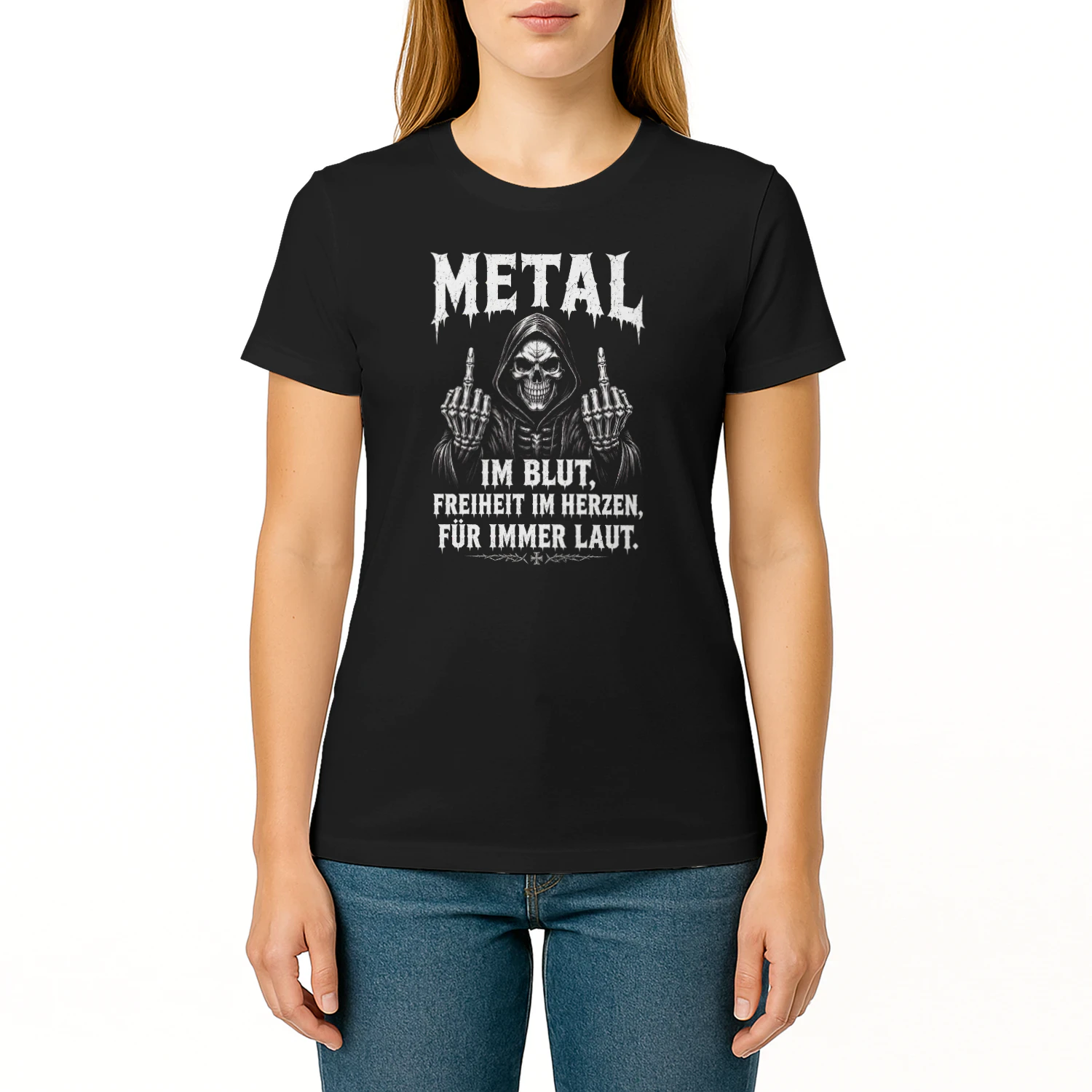 Metal im Blut, Freiheit im Herzen, für immer laut. T-Shirt