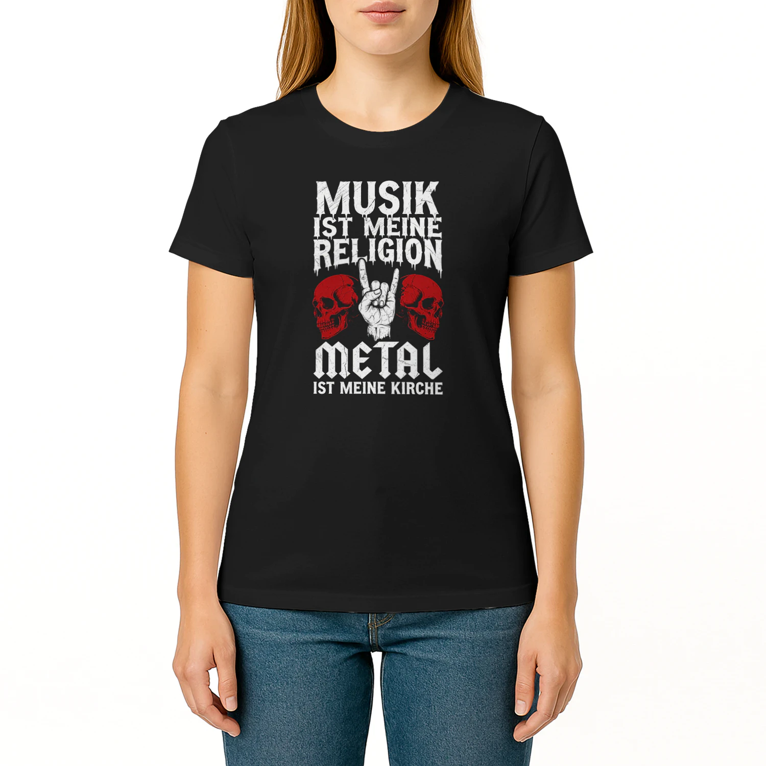 Musik ist meine Religion, Metal ist meine Kirche. T-shirt