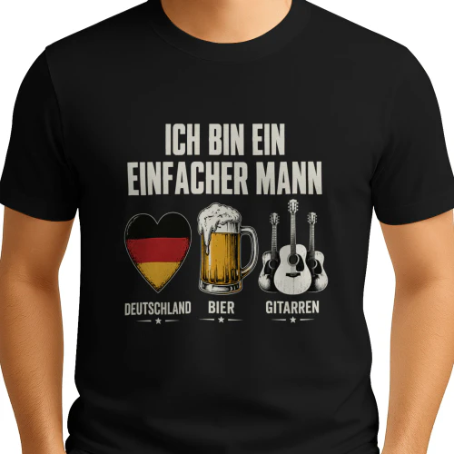 Einfacher Mann Bier Gitarren T-Shirt
