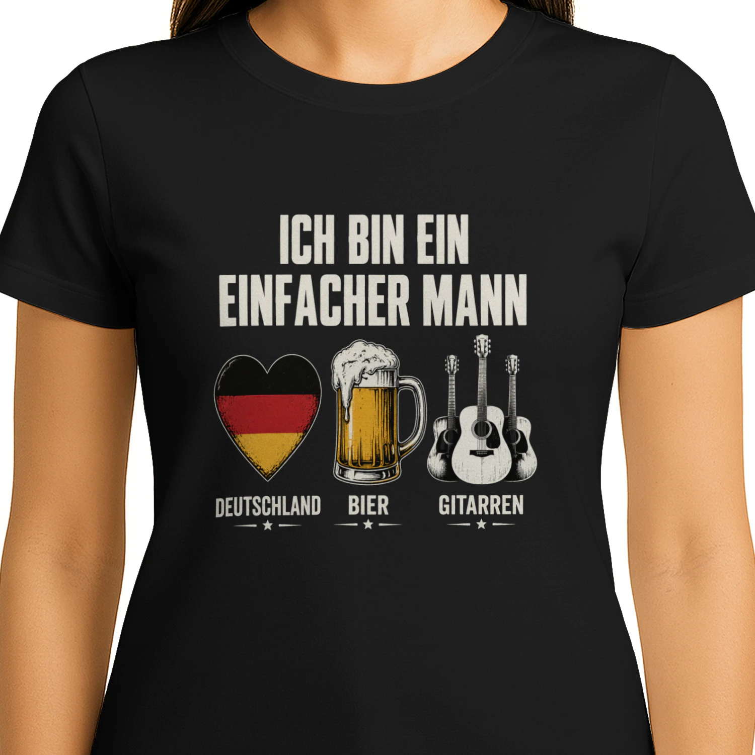 Einfacher Mann Bier Gitarren T-Shirt