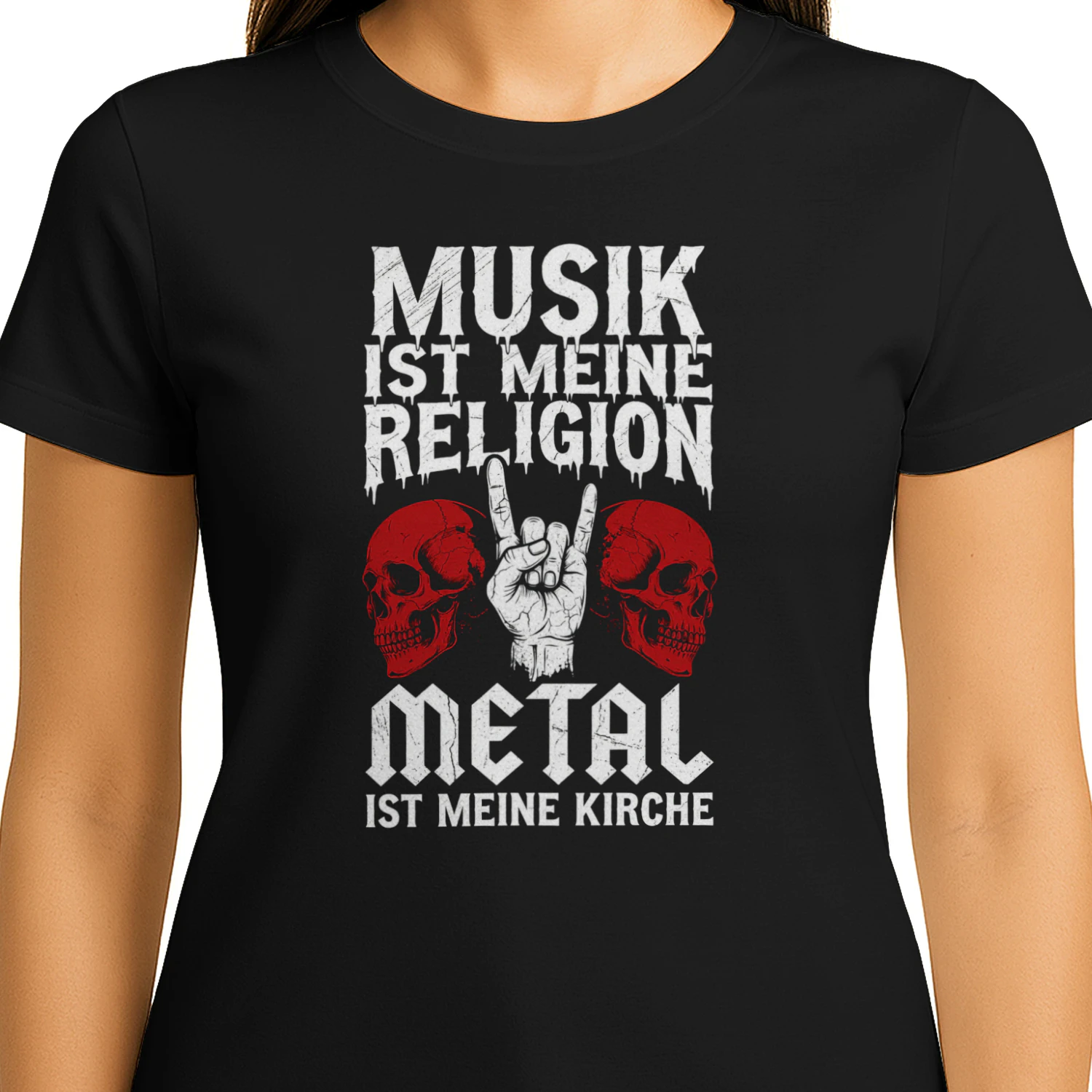 Musik ist meine Religion, Metal ist meine Kirche. T-shirt