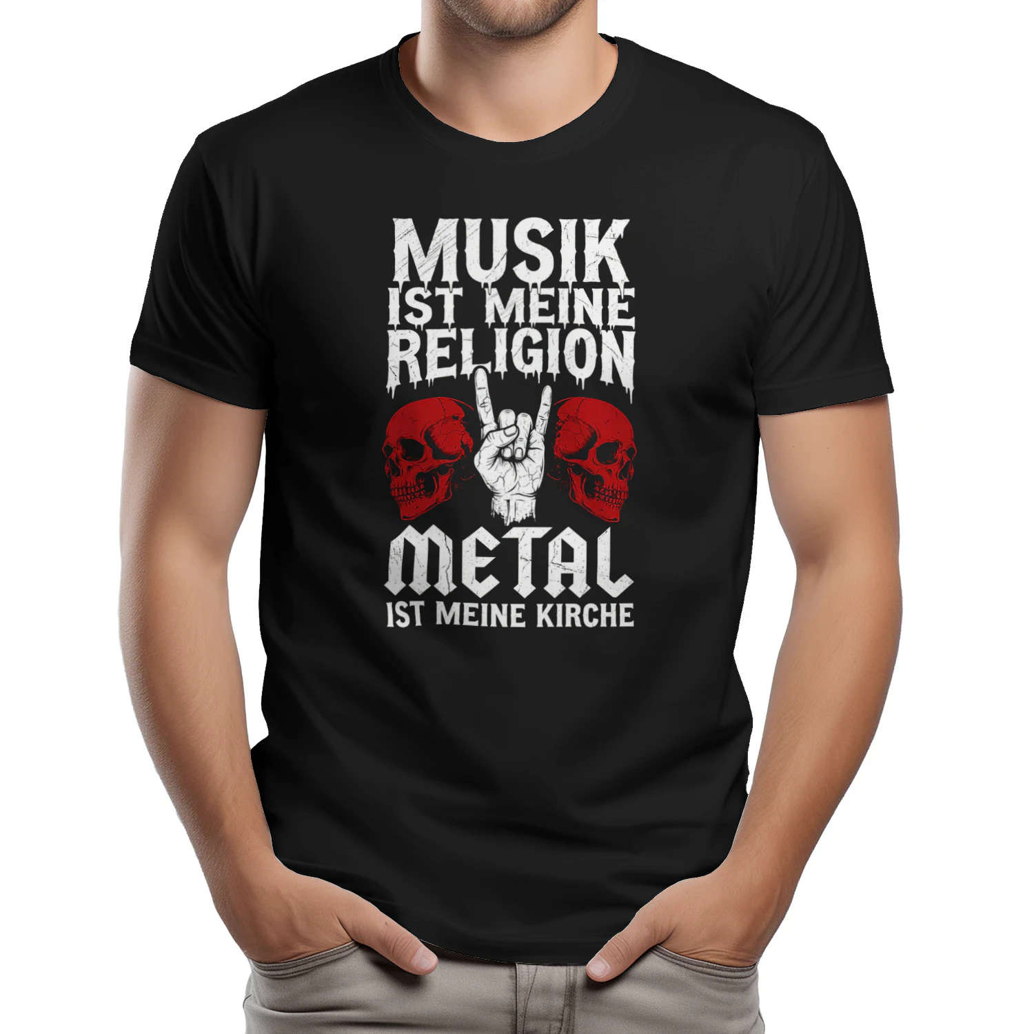 Musik ist meine Religion, Metal ist meine Kirche. T-shirt