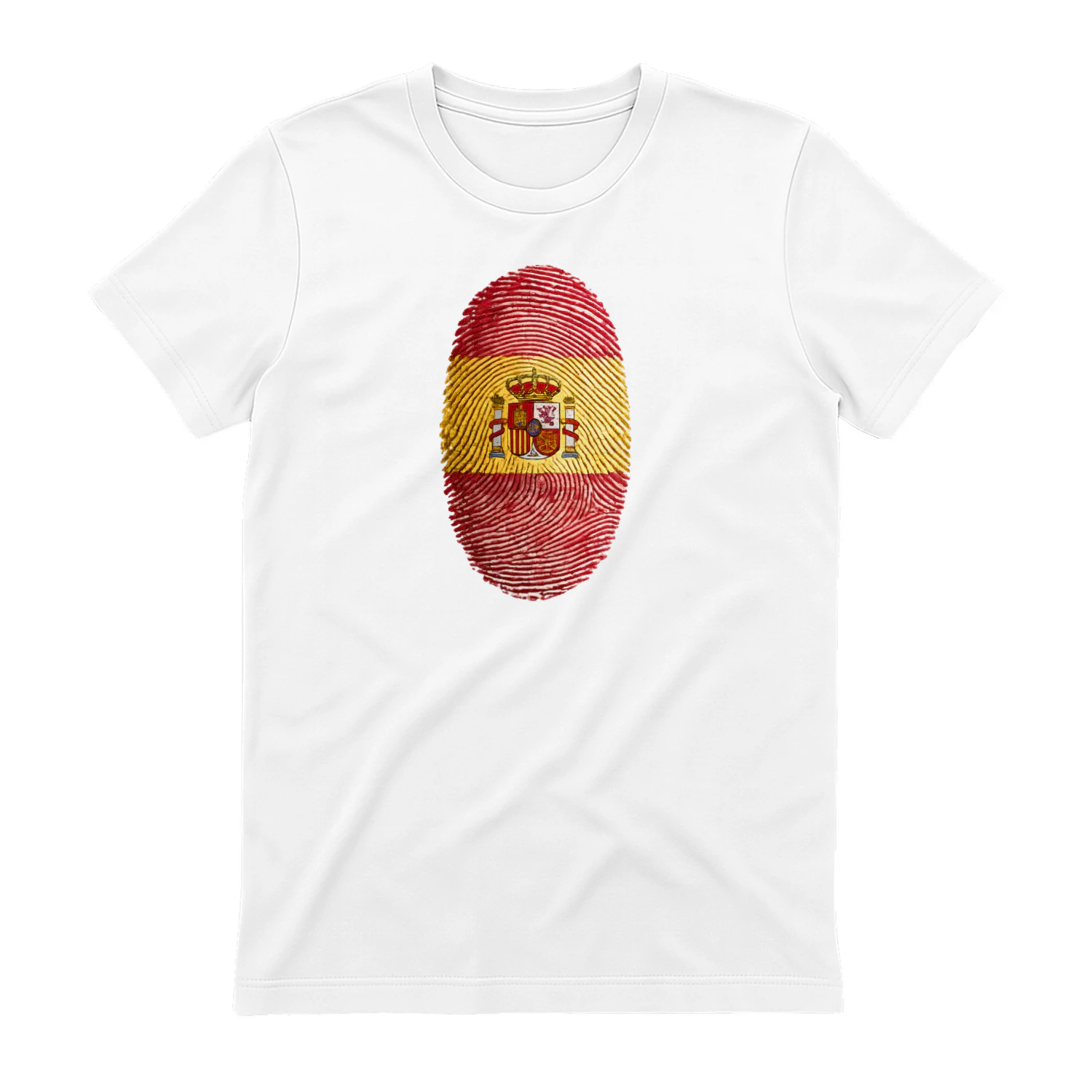 Spain Flag Fingerprint T-Shirt Spanish Pride Patriotic Heritage Graphic Tee