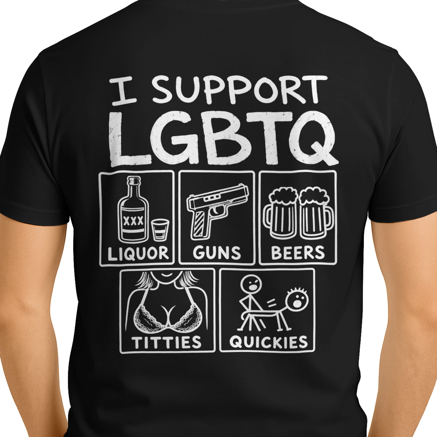 I Support LGBTQ Funny Adult Humor T-Shirt