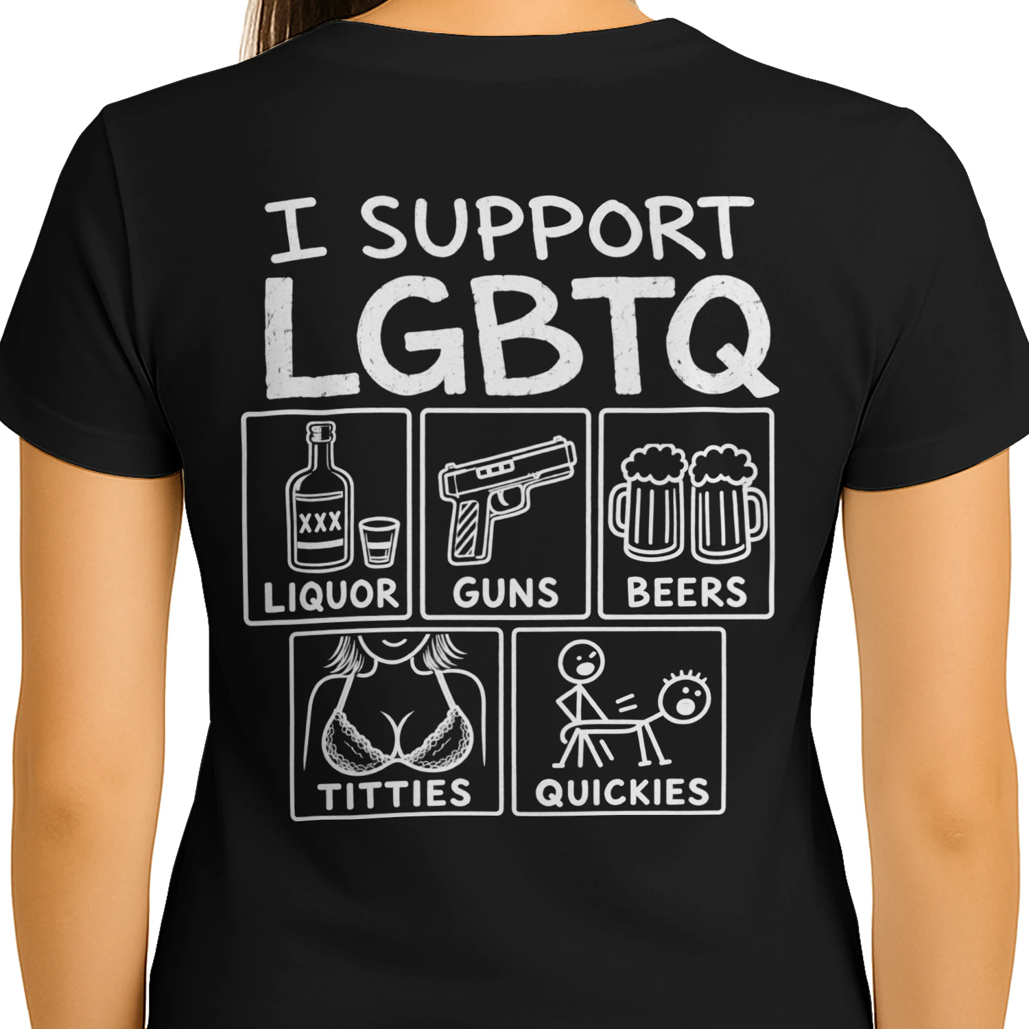 I Support LGBTQ Funny Adult Humor T-Shirt