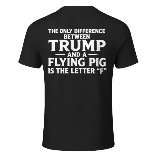 Flying Pig Trump Satire Tee