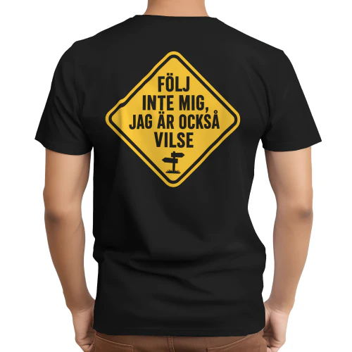 SE-Följ inte mig, jag är också vilse – (Baksida)