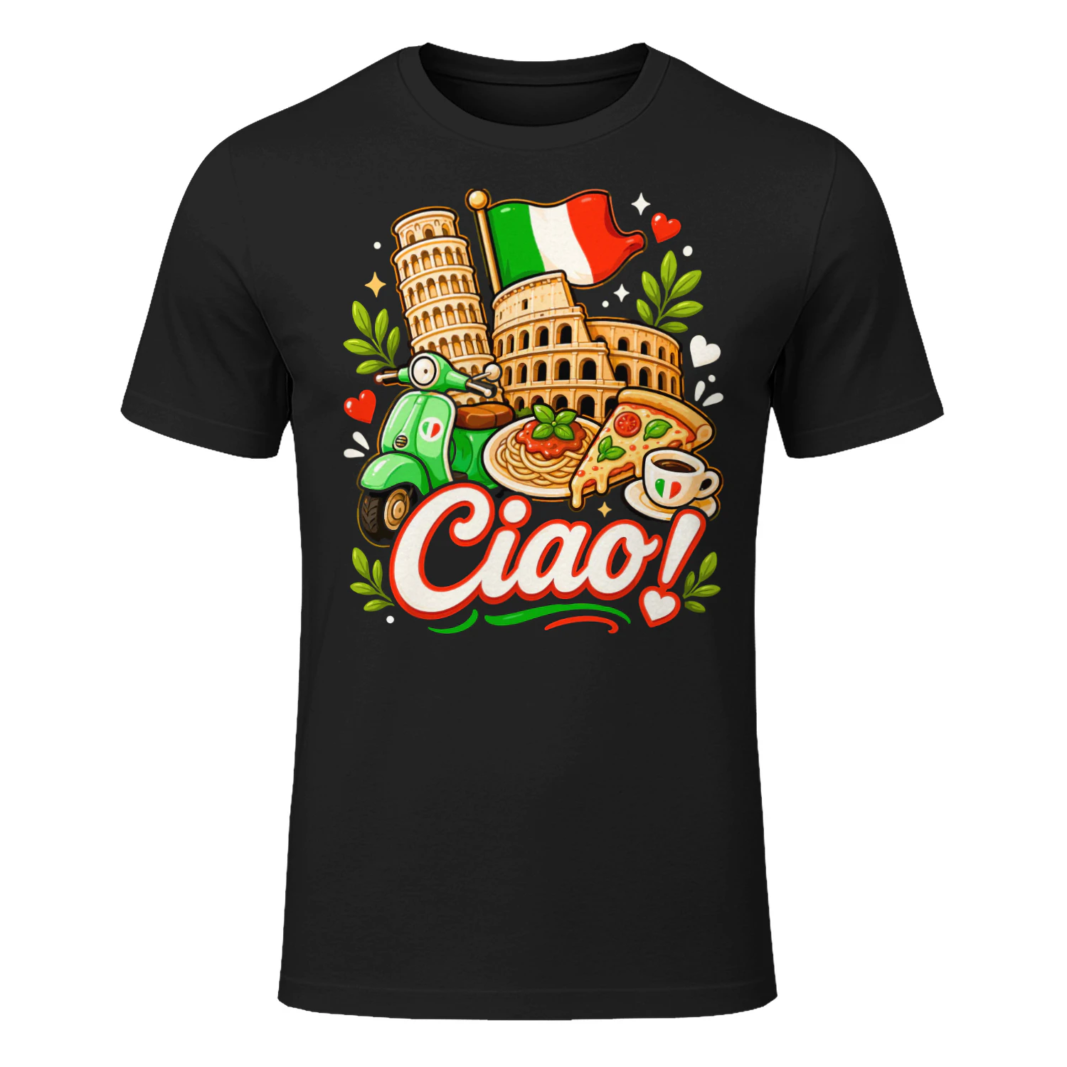 Ciao Italy Italian Flag T-shirt