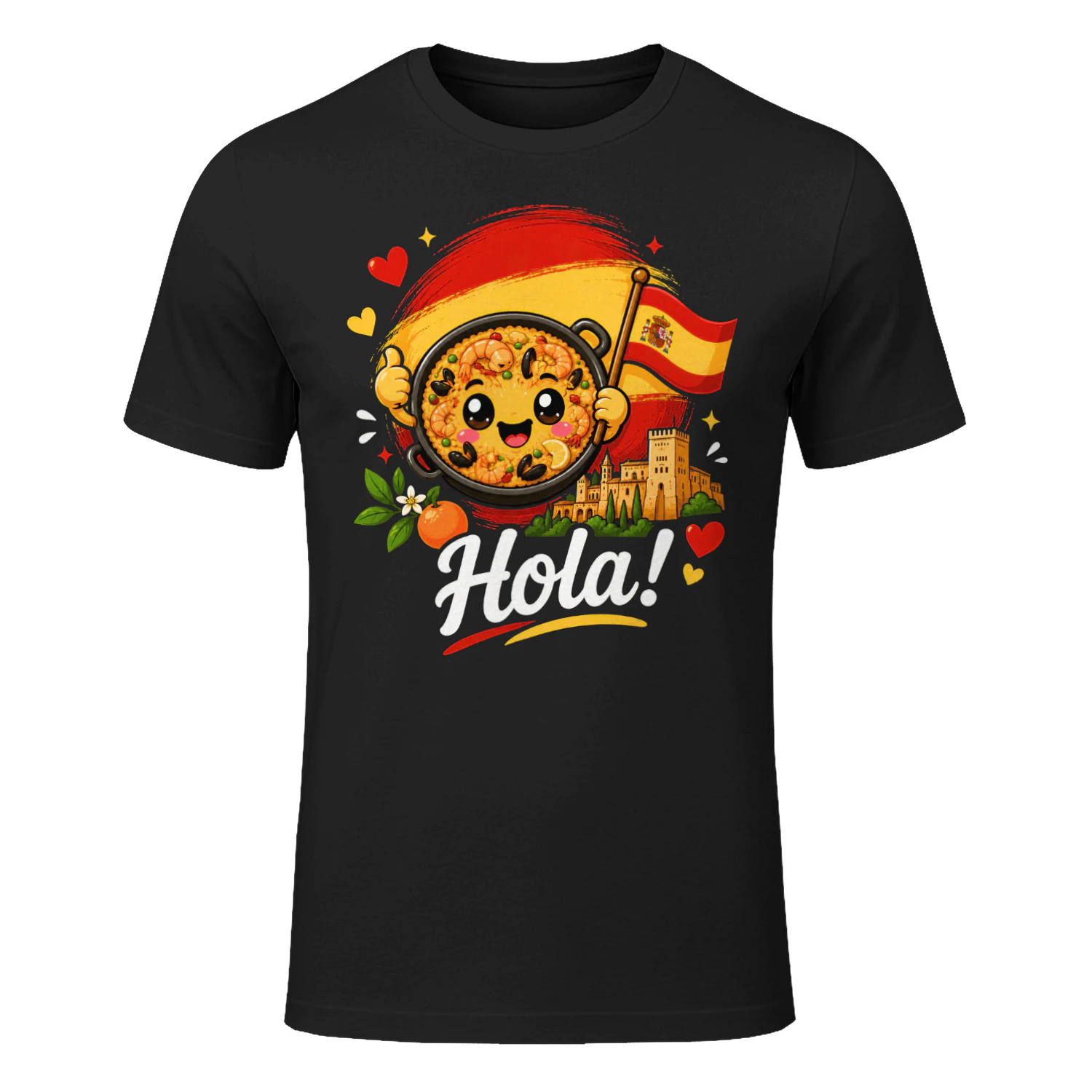 Hola Spain Spanish Flag T-shirt