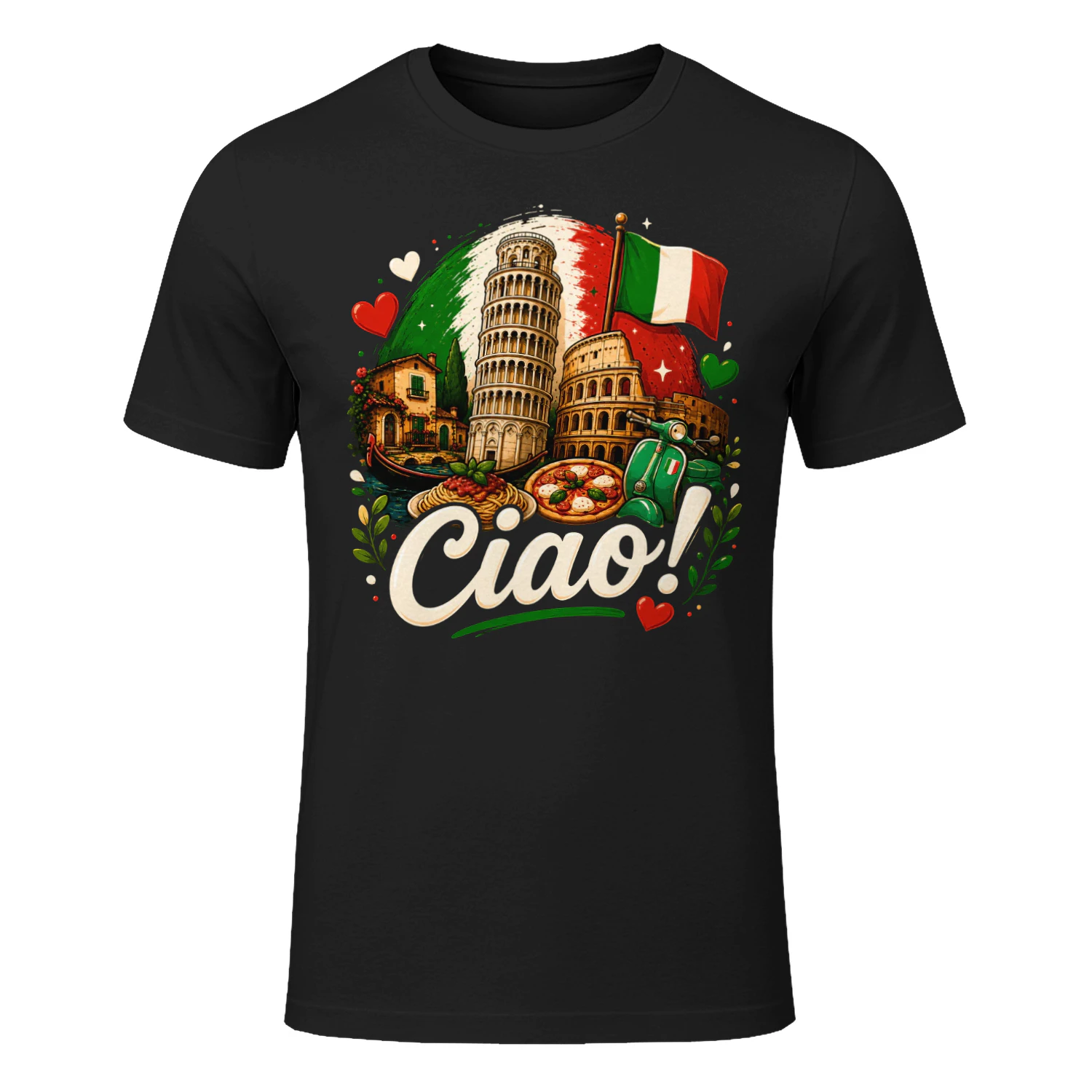 Ciao Italy Italian Flag T-shirt