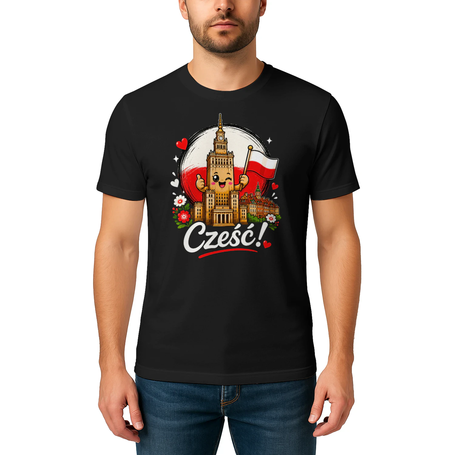 Cześć Poland Polish Flag T-shirt