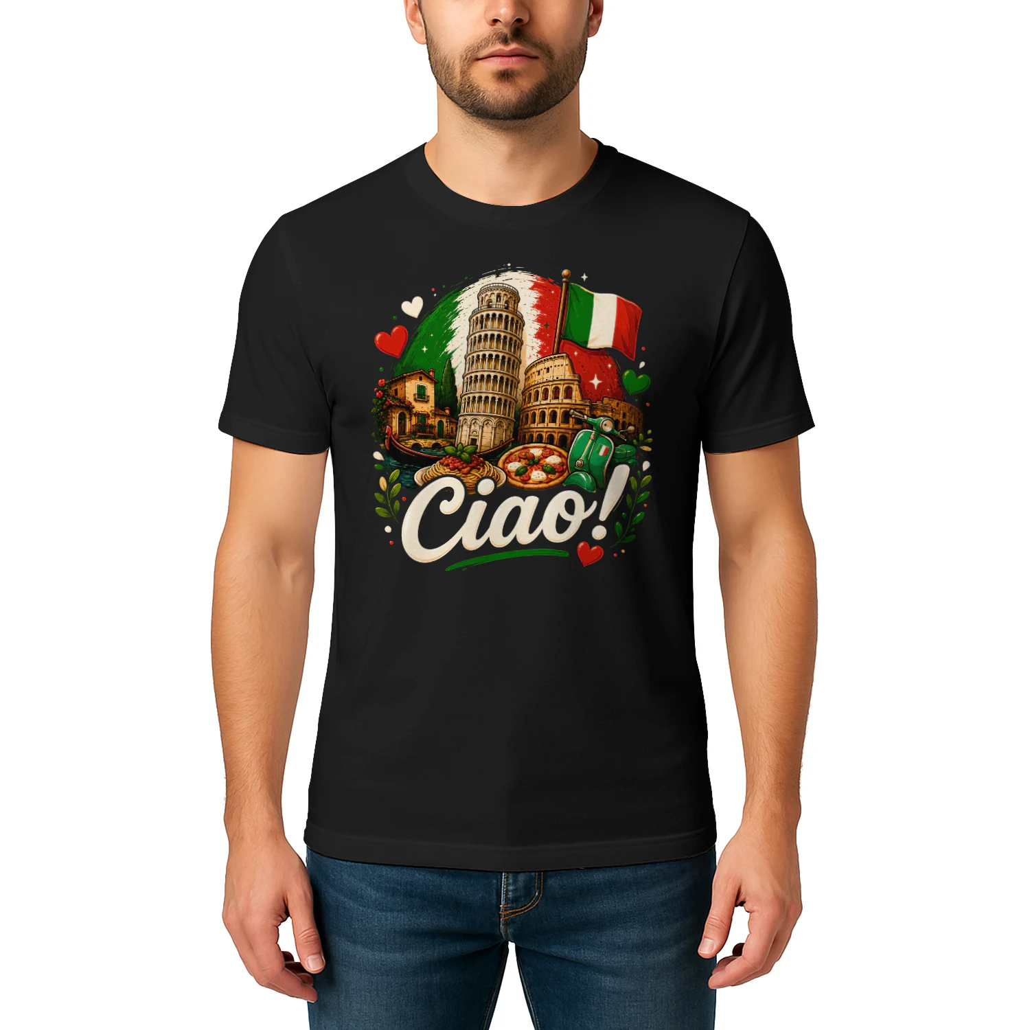 Ciao Italy Italian Flag T-shirt