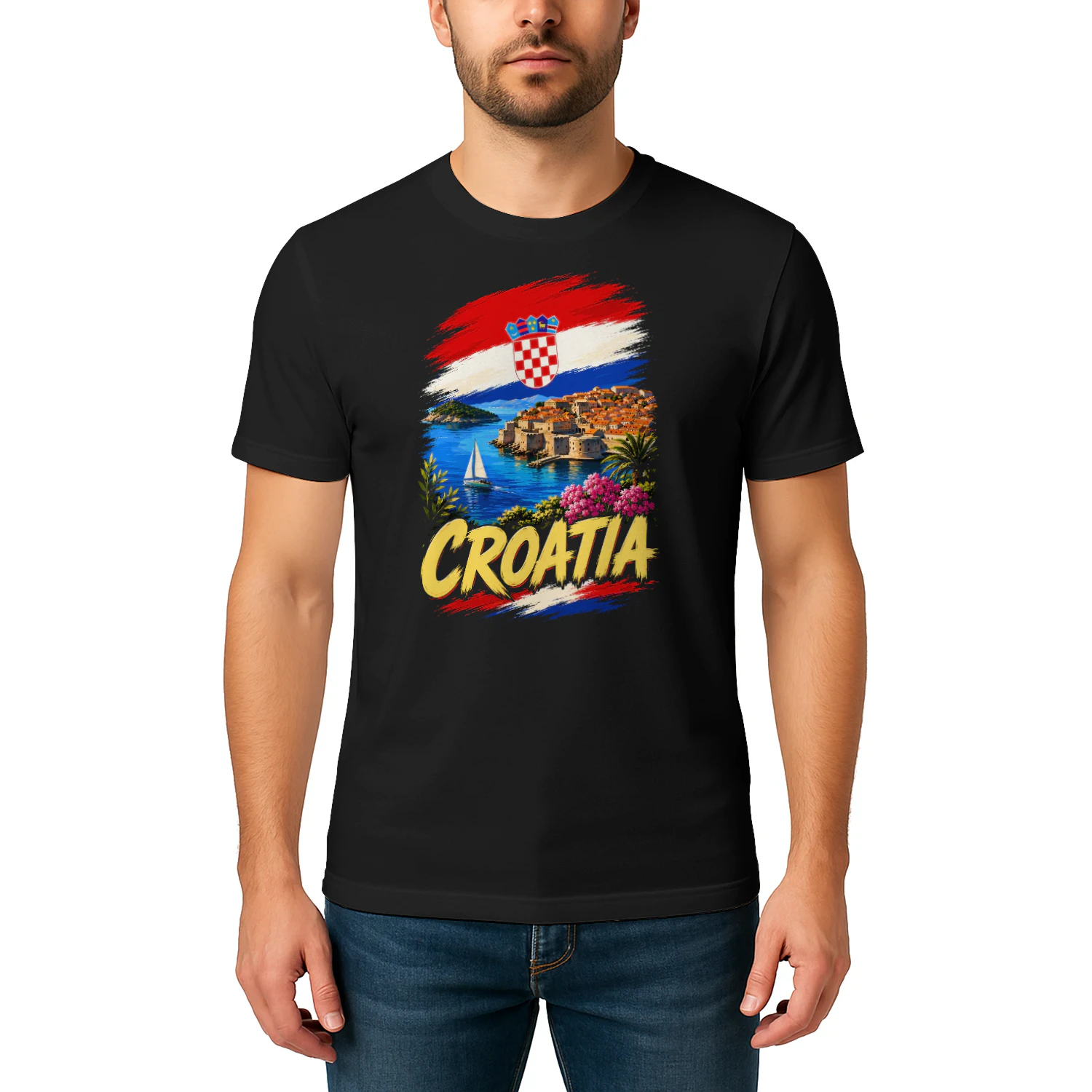 Croatia Croatian Flag Croatian Souvenir T-shirt