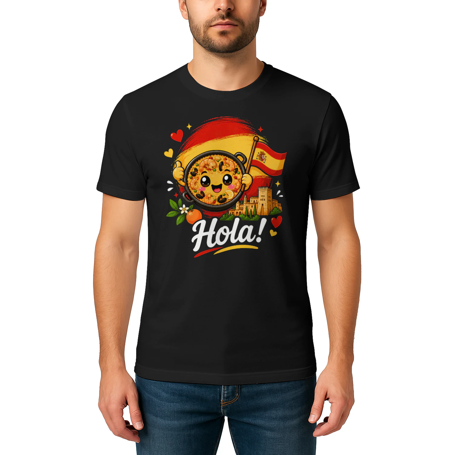Hola Spain Spanish Flag T-shirt