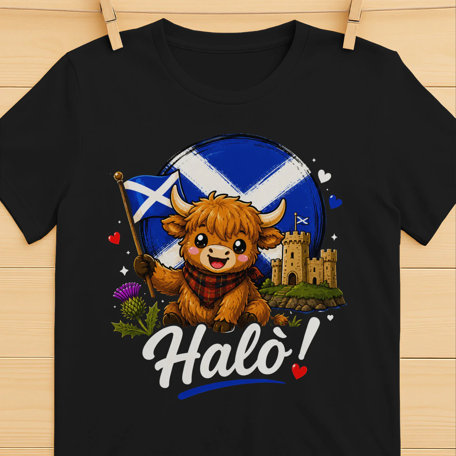 Halò Scotland Scottish Flag T-shirt