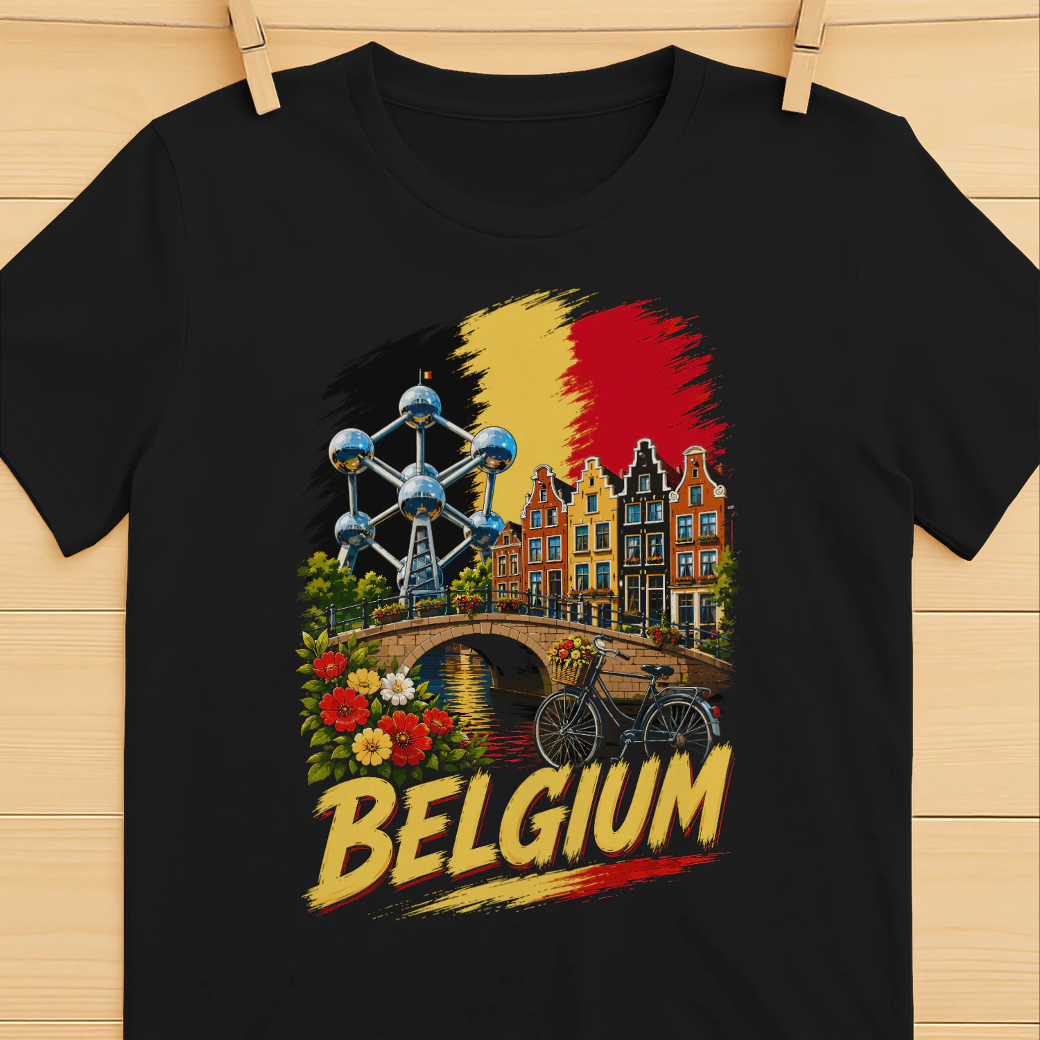 Belgium Belgian Flag Belgian Souvenir T-shirt