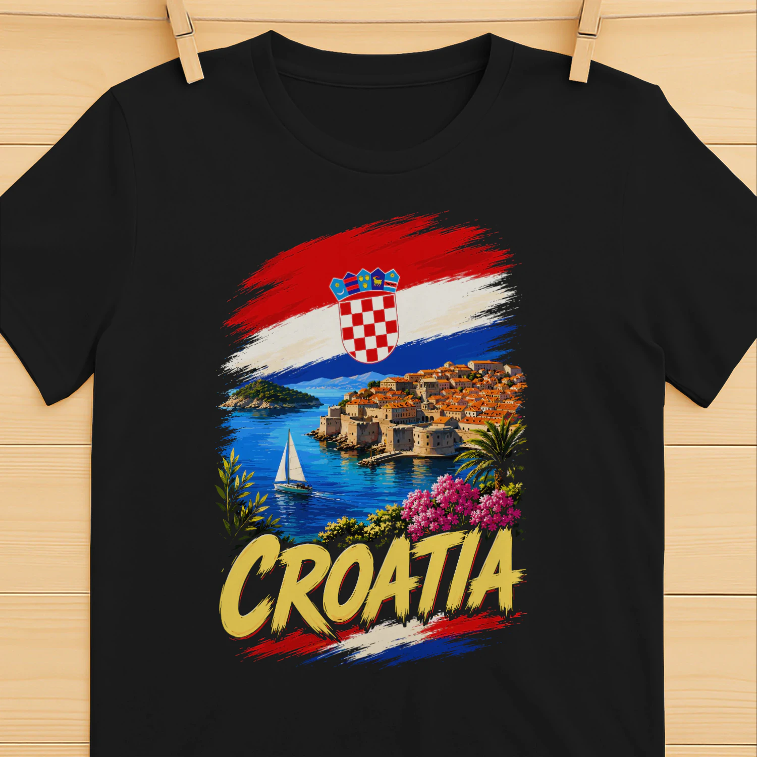 Croatia Croatian Flag Croatian Souvenir T-shirt