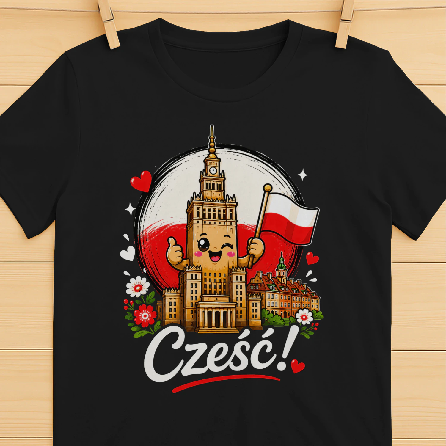 Cześć Poland Polish Flag T-shirt