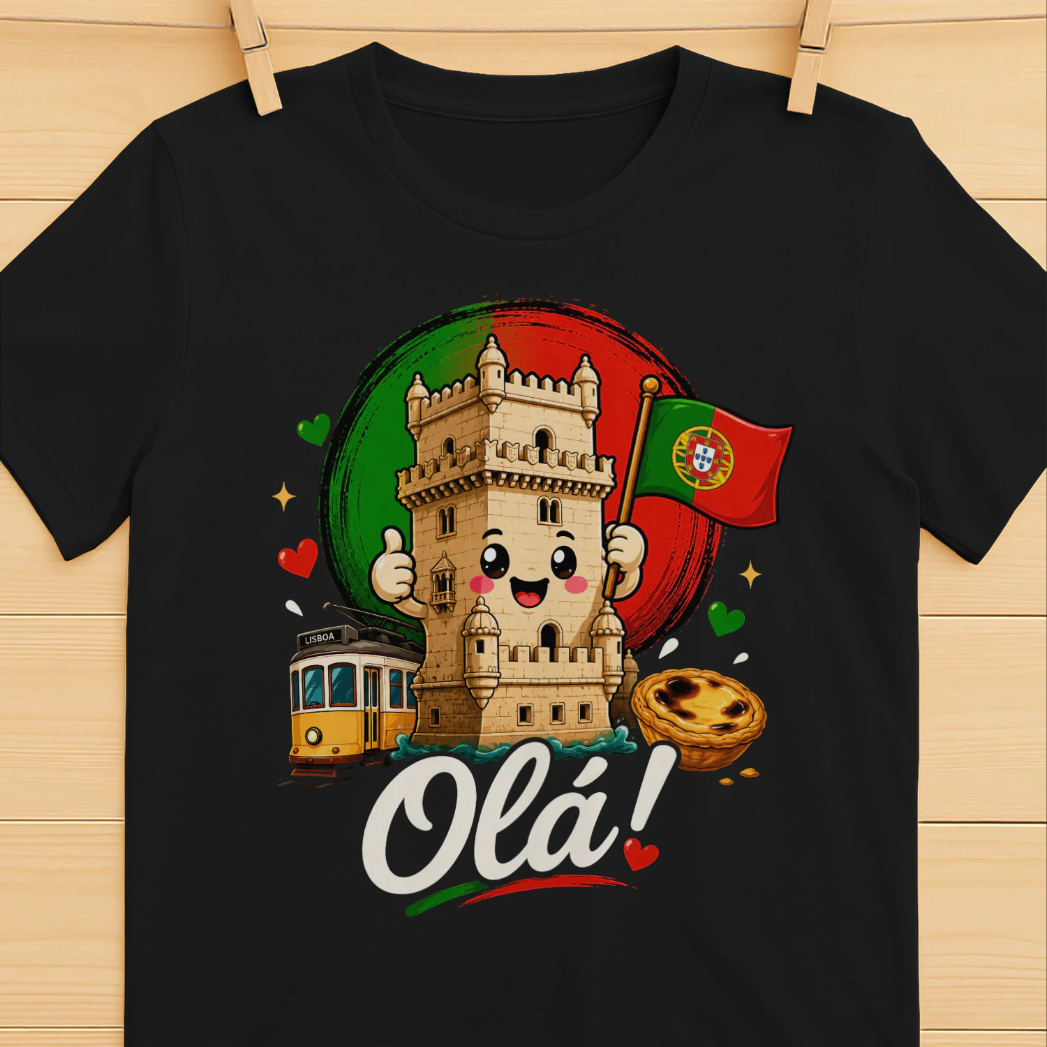 Olá Portugal Portuguese Flag T-shirt