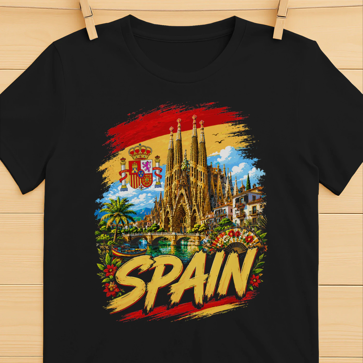 Spain Spanish Flag Spanish Souvenir T-shirt
