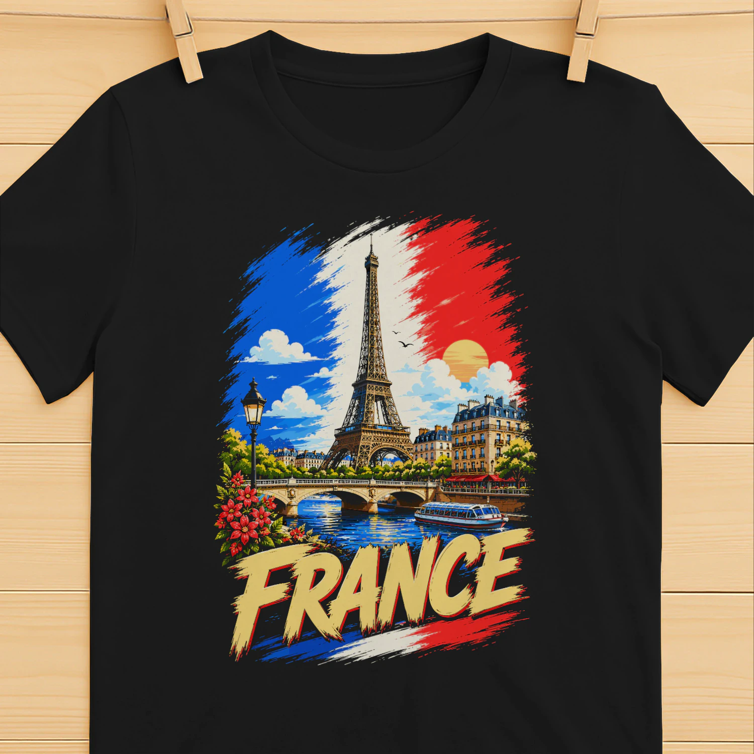 France French Flag French Souvenir T-shirt