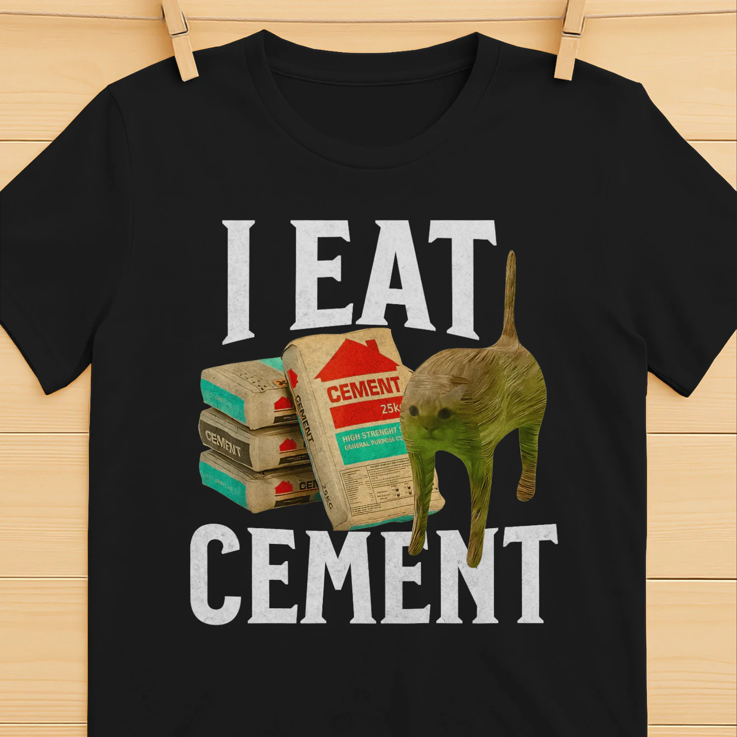 Ich esse Zement