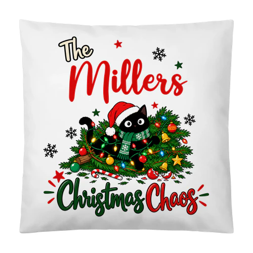 Black Cat Family Christmas Chaos CHR0001
