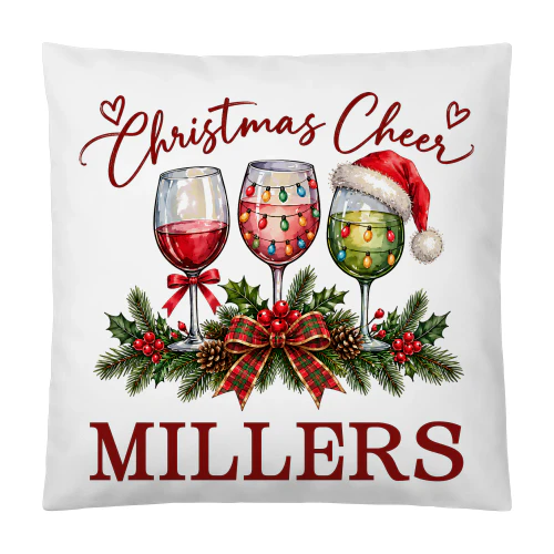 Christmas Cheer Wine Glasses Family CHR0004