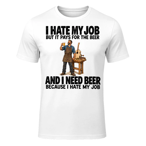 Lutherie Beer Job Humor T Shirt JHU0038