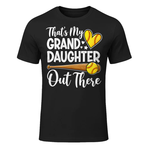 Thats My Granddaughter Out Yellow Bat Softball T Shirt GRP0112