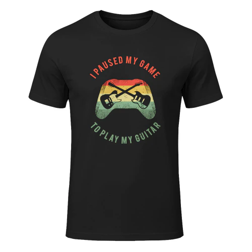 Paused My Game Controller Guitar Guitar T Shirt GTR0050