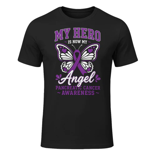 My Hero Is My Angel Pancreatic Cancer T Shirt PCC0062