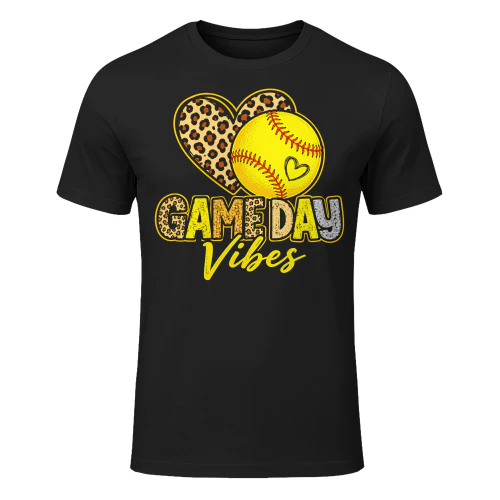 Game Day Vibes Leopard Ball Softball T Shirt GRP0047